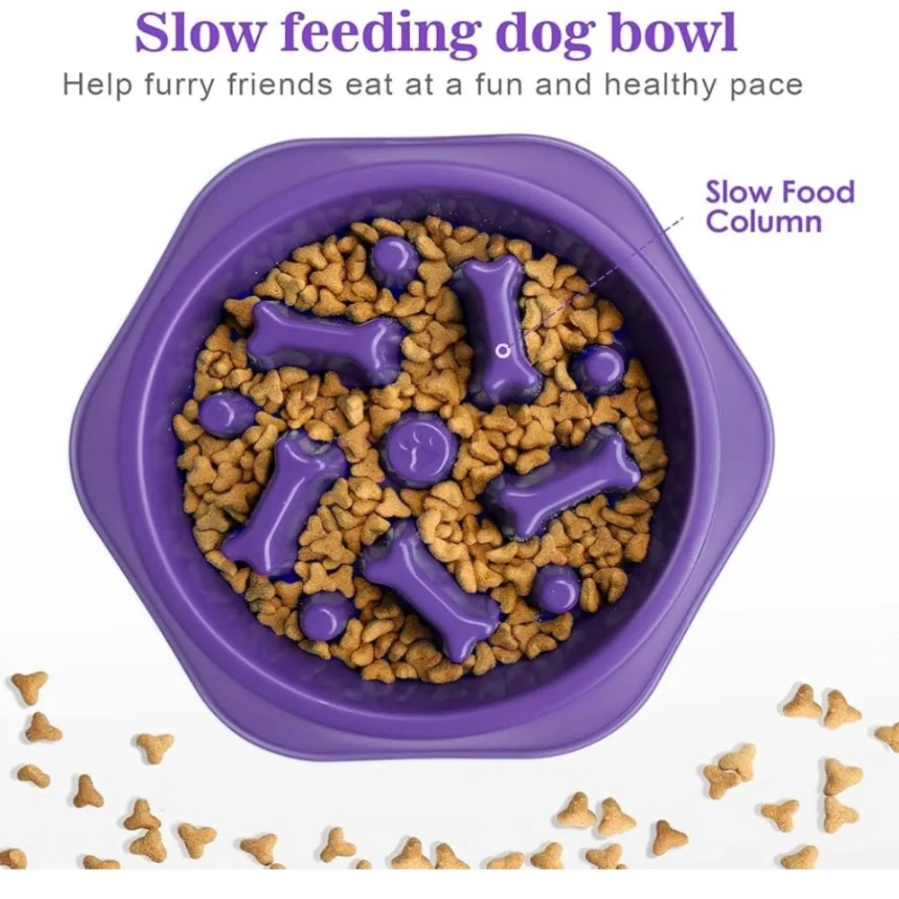 PetMate Purple Interactive Dog Feeder Bowl